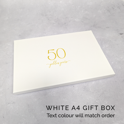 50 Year Golden Anniversary A4 Black Scrapbook - Personalised