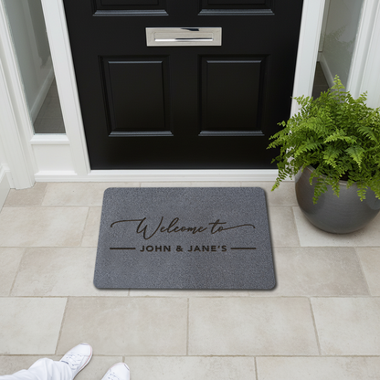 Personalised Doormat (Welcome To) - Synthetic Weatherproof Coir for Outdoor or Indoor Use