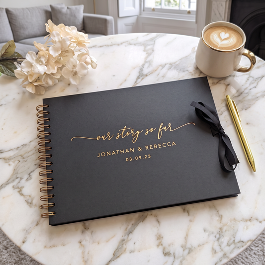Personalised Anniversary Scrapbook Photo Album – Couples Memory Book Keepsake