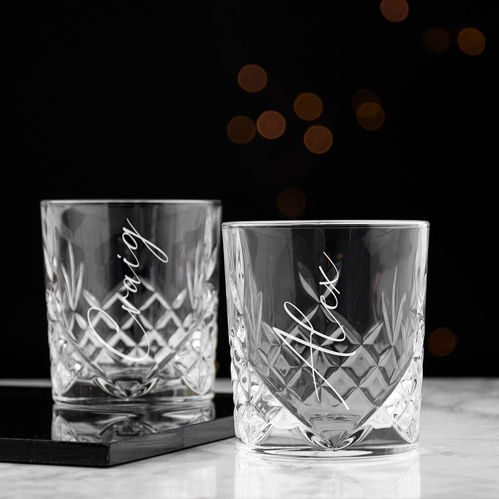 Crystal Whisky Tumbler - Personalised - Engraved