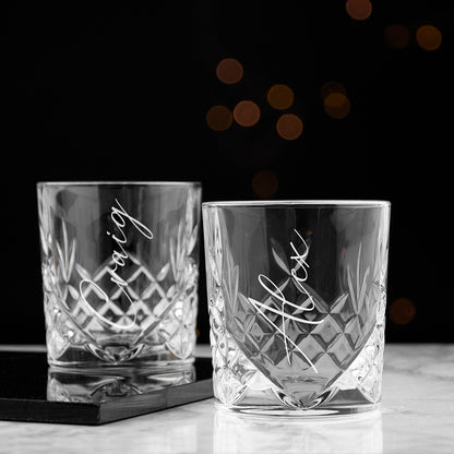 Crystal Whisky Tumbler - Personalised - Engraved