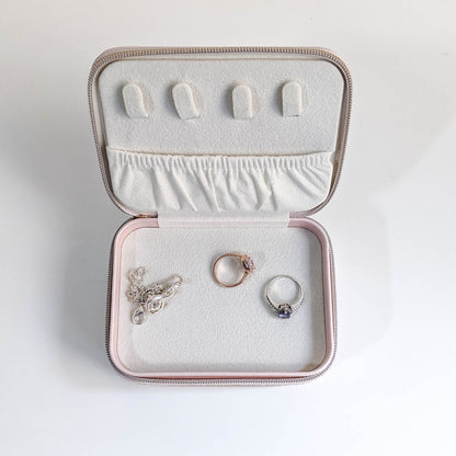 Bridesmaid Proposal with Blush Pink Travel Jewellery Case - Personalised