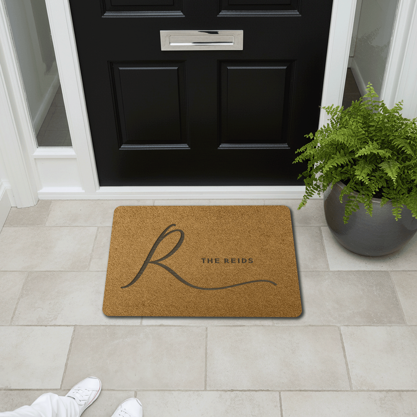 Personalised Doormat (Family Name) - Synthetic Weatherproof Coir for Outdoor or Indoor Use