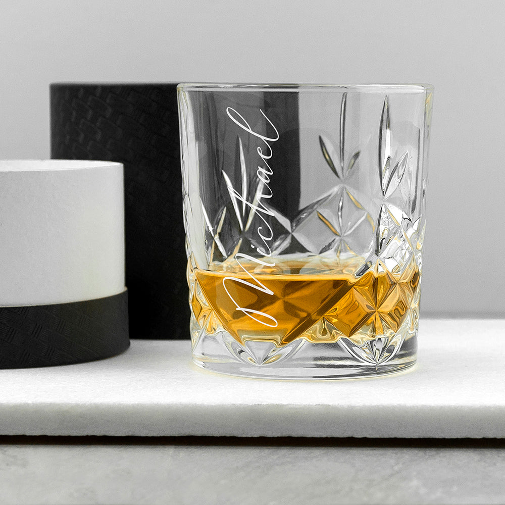 Crystal Whisky Tumbler - Personalised - Engraved