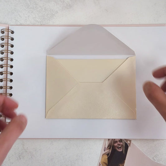 A6 Ivory Pearl Card & Envelope - Ideal for Letters to the Bride Scrapbook - Pack of 5