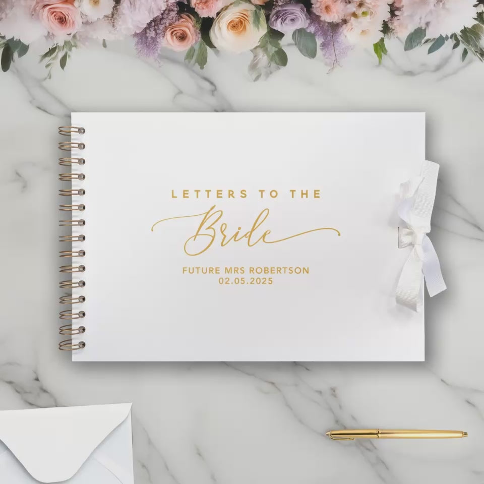 Letters to the Bride A4 Scrapbook Album - Elegant Style