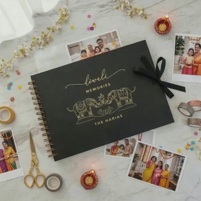 Diwali Memories Family A4 Scrapbook Album - Personalised