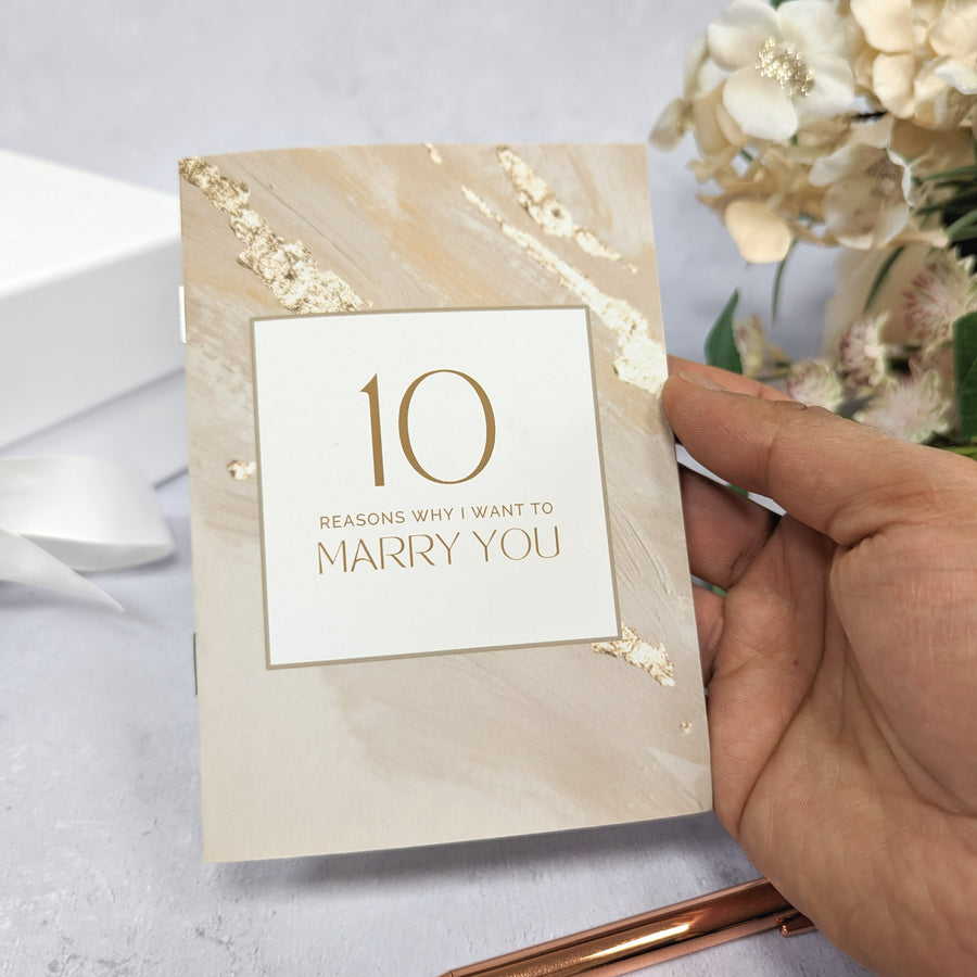 10 Reasons I Want to Marry You wedding morning booklet