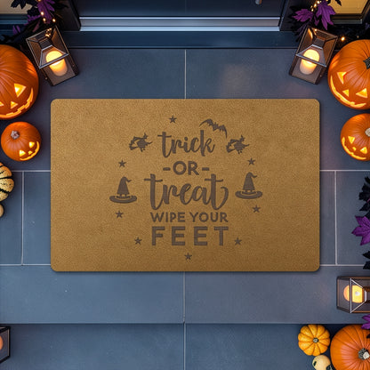Trick or Treat Halloween Doormat – Spooky Wipe Your Feet Entrance Mat