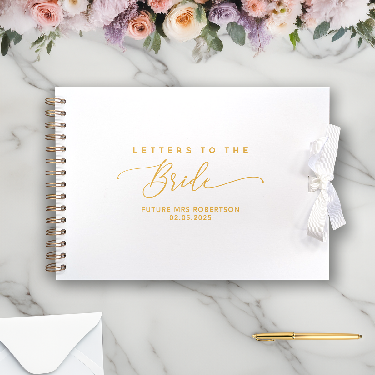 Letters to the Bride Scrapbook – Personalised Wedding Memory Book Phot ...