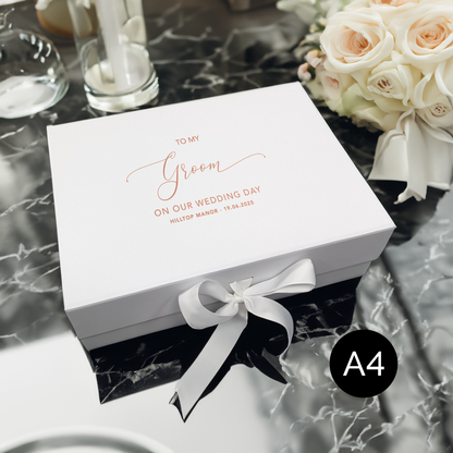 To My Groom Wedding Day Gift Box – Personalised Keepsake Box