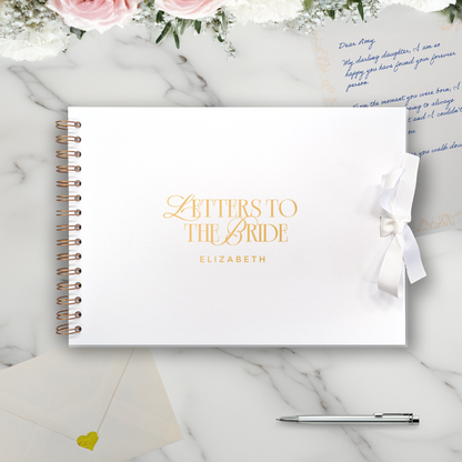 Letters to the Bride Scrapbook – Personalised Wedding Memory Book Photo Album