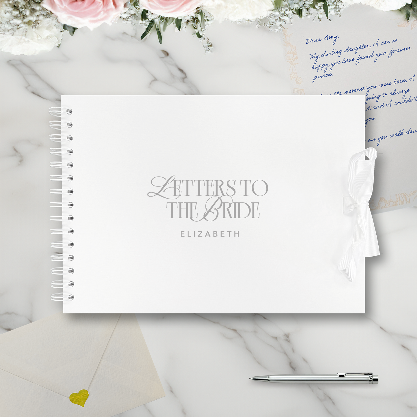 Letters to the Bride Scrapbook – Personalised Wedding Memory Book Photo Album