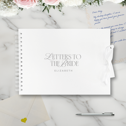 Letters to the Bride Scrapbook – Personalised Wedding Memory Book Photo Album