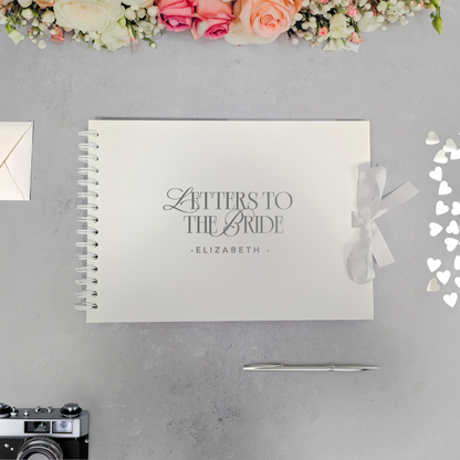 Letters to the Bride A4 Scrapbook Guest Book - 2025 Edition - Personalised