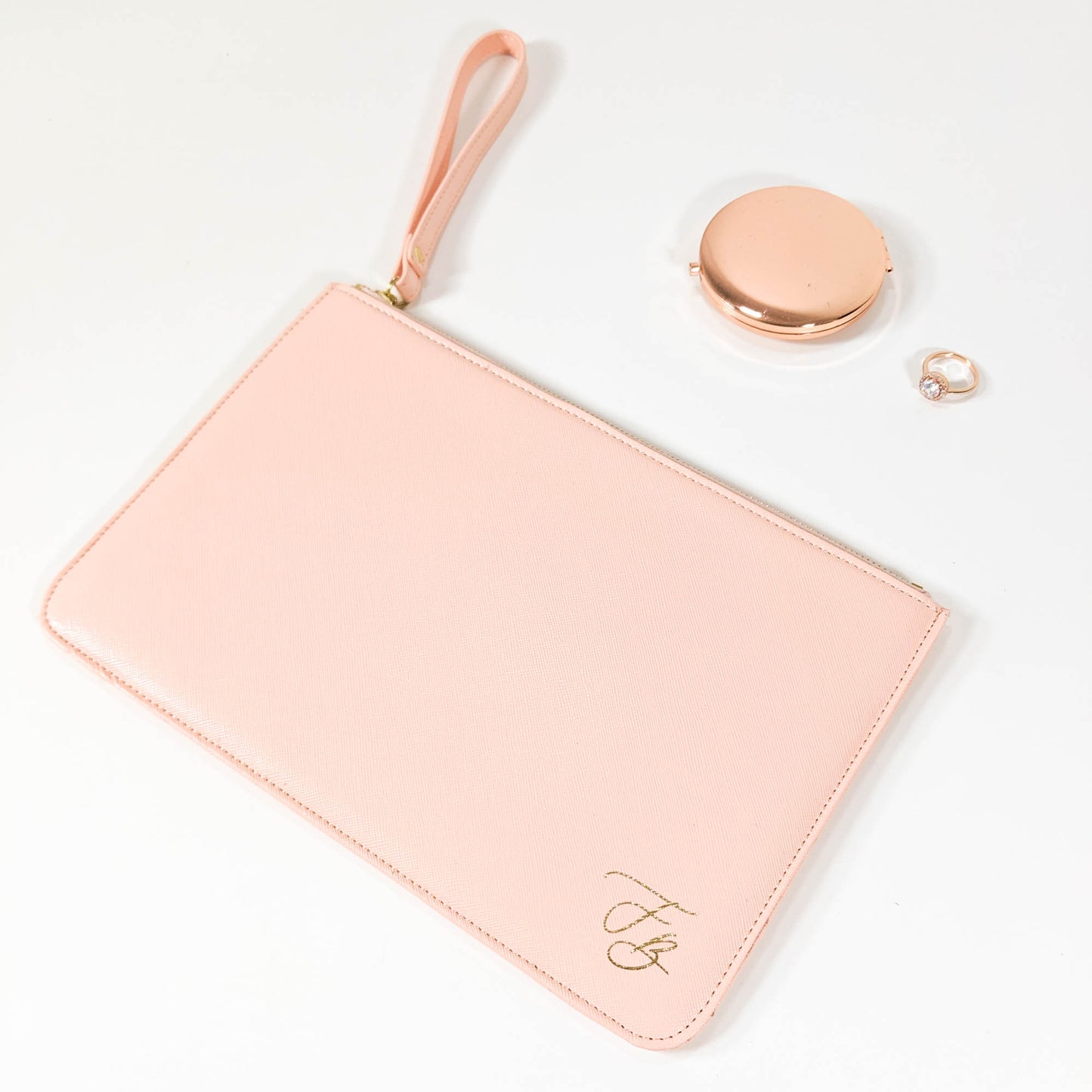 Personalised Accessory Clutch - Saffiano Leather Look