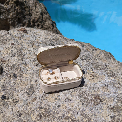 Mini Pearl Travel Jewellery Box - Personalised