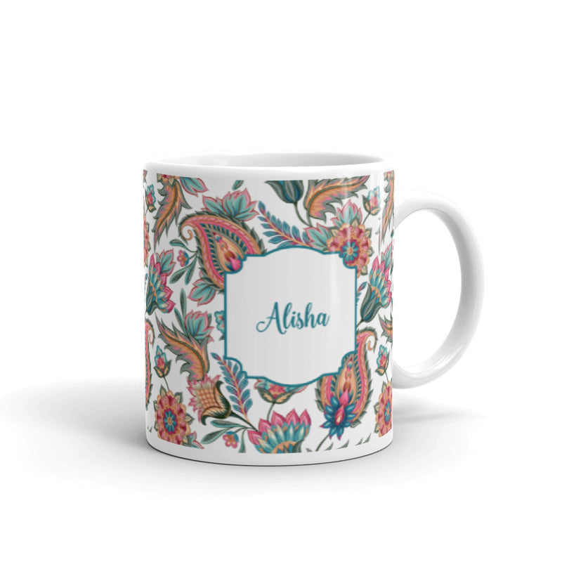 It's Always Chai Time Mug - Personalised (Paisley Design)