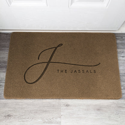 Personalised Doormat (Family Name) - Synthetic Weatherproof Coir for Outdoor or Indoor Use